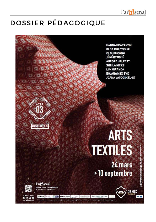 Dossier pédagogique "Arts textiles"