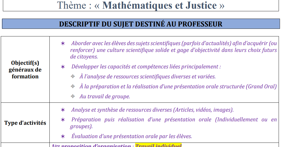 LPOS_Mathématiques et justice | Exemples de ressources pour l'oral en ...
