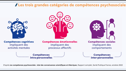 Les 3 grandes catégories de compétences psychosociales