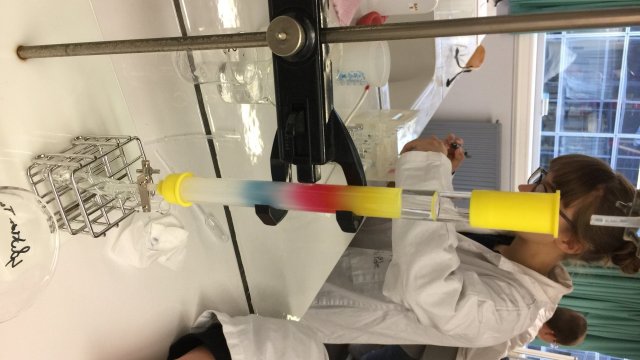 Séparation des composants d'un mélange de colorant par chromatographie d'exclusion